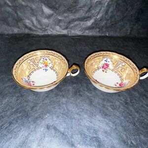 Tiffany & Co New York by Cauldon Ltd, Pair of Tea Cups RARE and Vintage